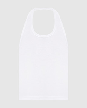 Vetements Білий топ в рубчик з логотипом WE76TT521W