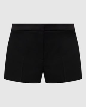 Twinset Черные шорты с шерстью с логотипом 252TT2125