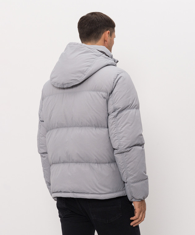 Stone Island Серый пуховик с патчем логотипа L2S154100013S0483 изображение 4