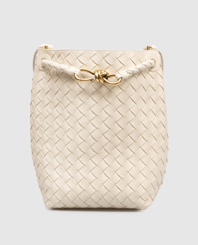 Bottega Veneta Шкіряна сумка Andiamo кольору айворі 855759VCPP1