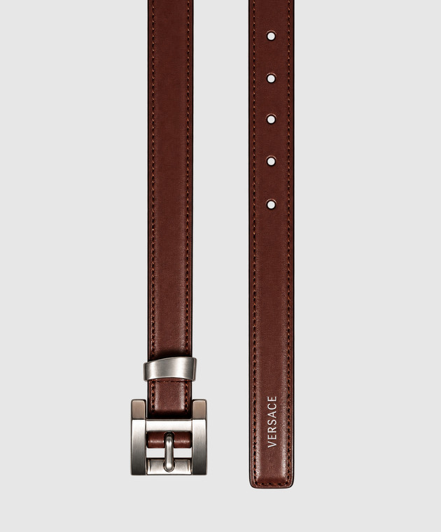Versace Бордовый кожаный пояс 10237361A17848 изображение 3