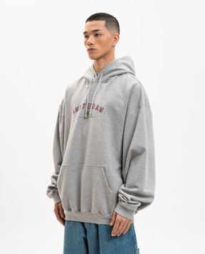 Vetements Сіре меланжеве худі Amsterdam ME76HD251GX