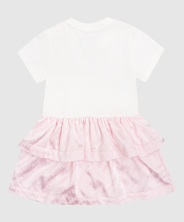 Off-White Дитяча рожева сукня з оборками 44GXU004S26J001 зображення 2