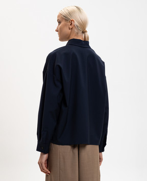 Max Mara Weekend Синя сорочка MULINO з вовни WKDMULINO