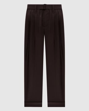 Brunello Cucinelli Коричневые брюки с шерстью M0W07P8995
