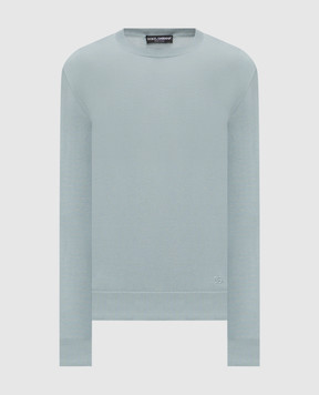 Dolce&Gabbana Голубой джемпер из шелка GXX02ZJBSO5