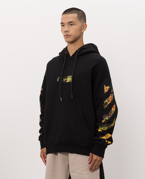 Off-White Чорне худі з Spices Arrow принтом 44MBB085F26F004