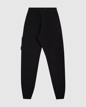 Stone Island Детские черные джоггеры с логотипом K2S166200001S0A201012