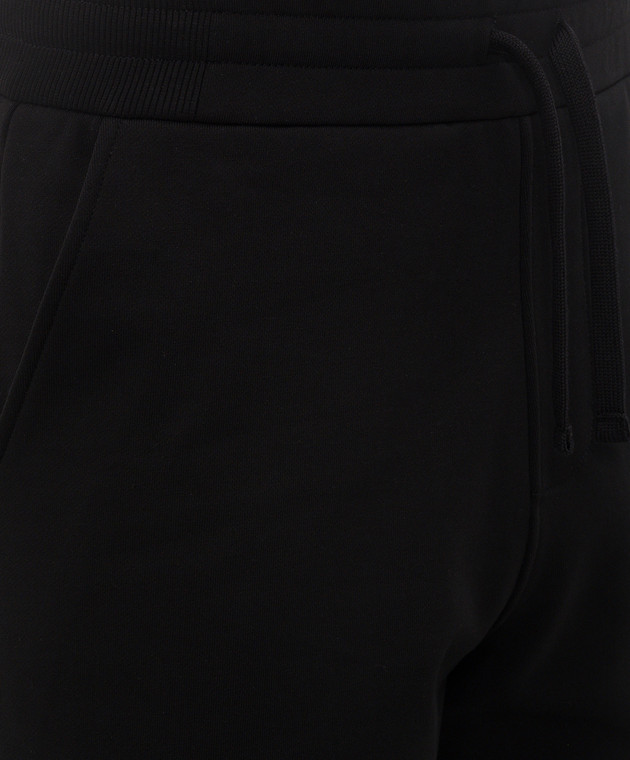Balmain Черные спортивные брюки с вышивкой логотипа HH1PQ439BD59 изображение 5