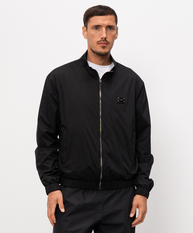 Dolce&Gabbana Черная куртка с гравировкой логотипа G9AOFTGK316 изображение 3