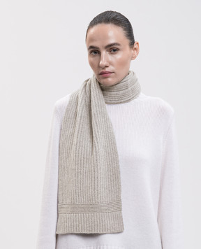 Allude Серый шарф из кашемира 26511247