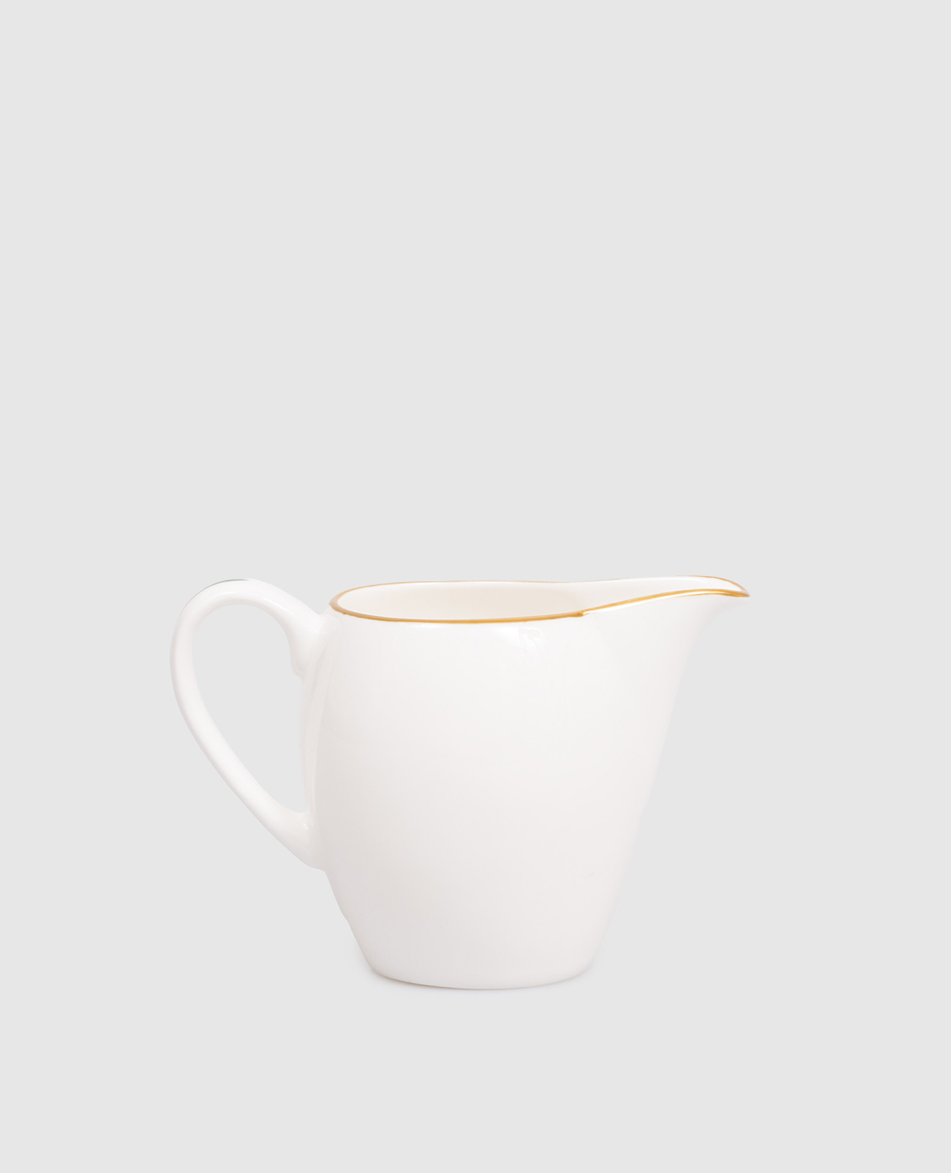 Белый фарфоровый молочник Striche Verdi e Oro