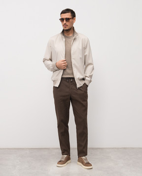 Enrico Mandelli Коричневые брюки с льном GYM02B5654