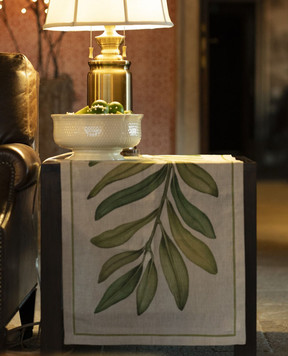 TESSITURA TOSCANA TELERIE Сірий ранер TAMARINDO з льону NT250065080037