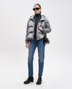 Max Mara Серая пуховая куртка CROCHET CROCHET