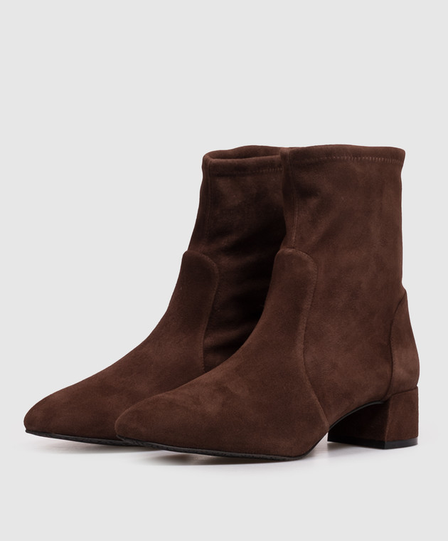 Stuart Weitzman Коричневые замшевые ботильоны Maeve SM436 изображение 2