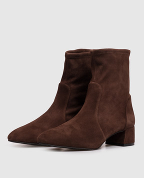 Stuart Weitzman Коричневые замшевые ботильоны Maeve SM436