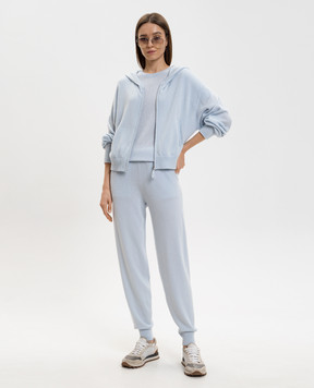 Allude Голубая спортивная куртка из шерсти и кашемира 26217700