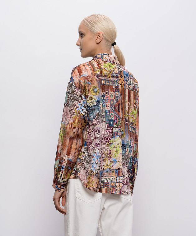 Momoni Блуза COLINAS из шелка в принт MOSH00302MO изображение 4