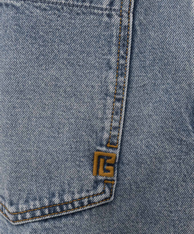 Balmain Сині джинси з патчем логотипа HH1ML138DF97 зображення 5