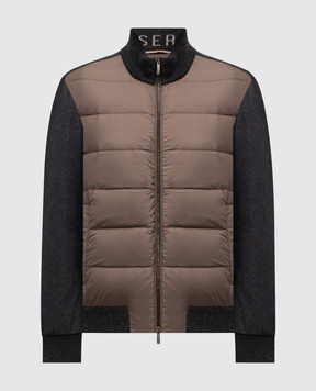 Peserico Пуховая коричневая куртка с шерстью R522070027B