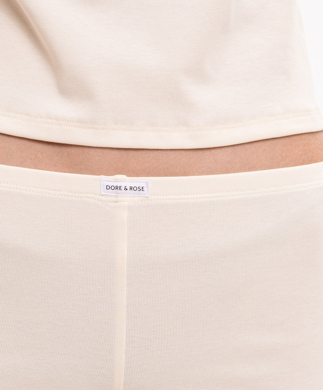 Dore & Rose Жовта піжама з нашивкою логотипа JERSEYSHORTSLEEVESET зображення 4