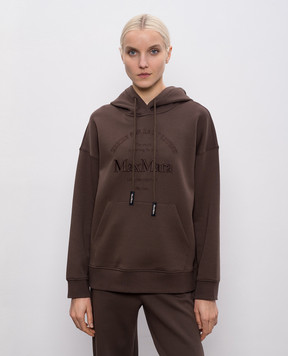 Max Mara Коричневые худи ANDREA с вышивкой логотипа SMMANDREA
