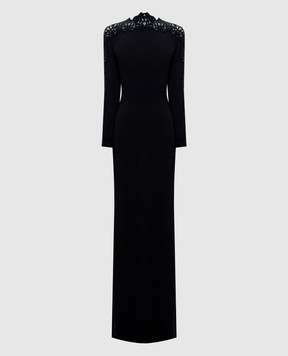 Ermanno Scervino Life Чорна сукня максі з мереживом D494Q602VQL