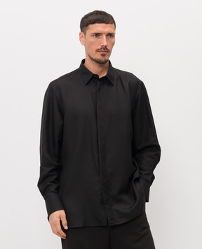 Tom Ford Чорна сорочка з шовком HRBF03SUS03