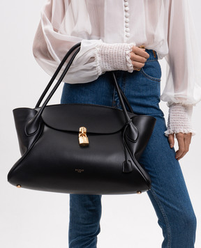 Balmain Чорна шкіряна сумка Pulse Day HN1DB068LTEX