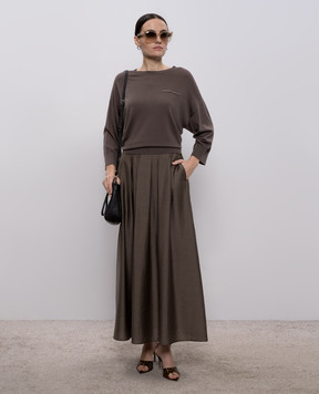 Peserico Коричнева спідниця максі A0503601939