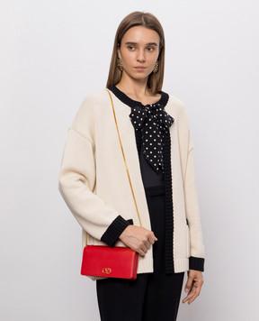 Valentino Красный кожаный клатч VLogo 9W2P0AU1SNP
