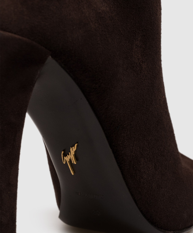 Giuseppe Zanotti Коричневые замшевые сапоги I680004 изображение 5