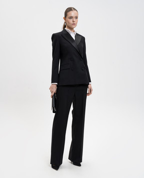 Max Mara Weekend Черный двубортный жакет BRIGIDA из шерсти BRIGIDA1234