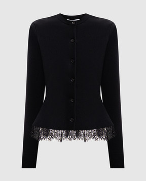 Alexander McQueen Чорний кардиган з мереживом A002ZTQ1BH7