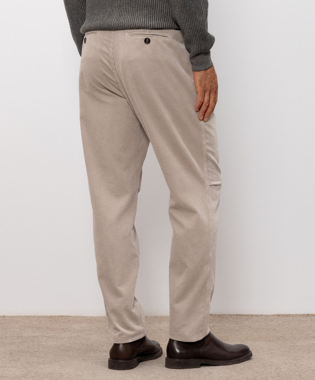 Brunello Cucinelli Бежеві вельветові штани M280NS1050 зображення 4