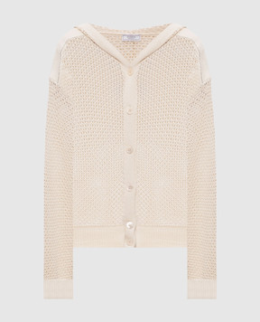 Peserico Бежевый кардиган с капюшоном S99111F0709234