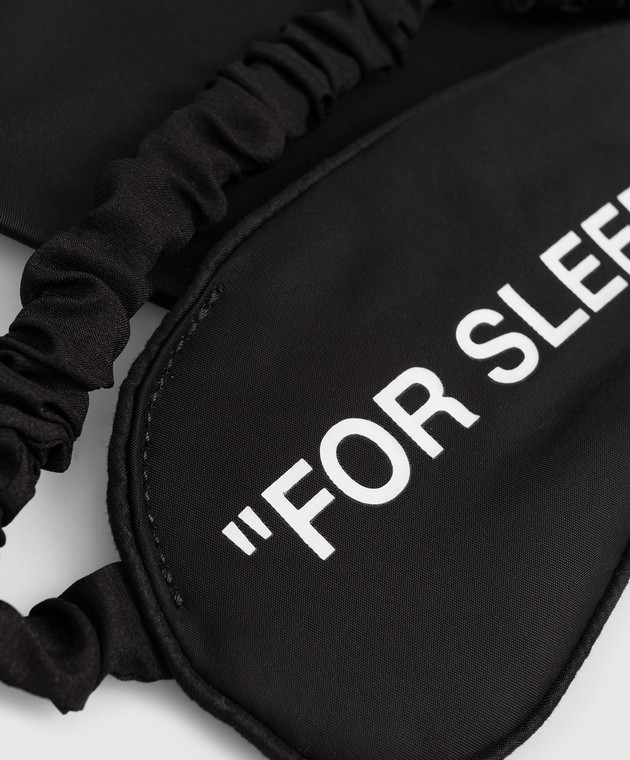 Off-White Чорний дорожній набір чохлів і маски для сну з принтом OWNJ007C99FAB001 зображення 4
