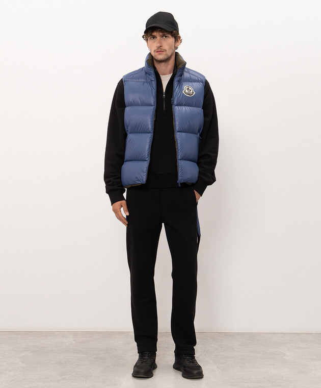 Moncler Черный свитшот с нашивкой логотипа L20918G00059899V4 изображение 2