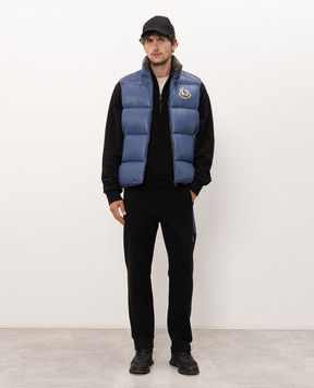 Moncler Черный свитшот с нашивкой логотипа L20918G00059899V4