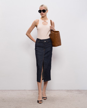 Twinset Рожева майка в рубчик 261TT2280