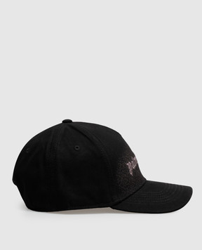 Palm Angels Чорна кепка з вишивкою логотипа PAMLB001FB012