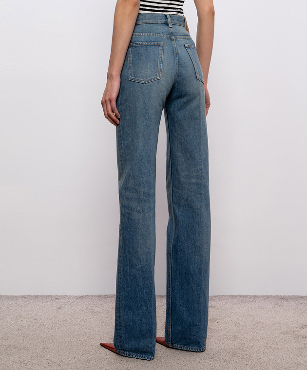 Saint Laurent Сині джинси з ефектом потертості 813267Y11CA зображення 4