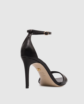 Babe Pay Pls Чорні шкіряні босоніжки 223804KO