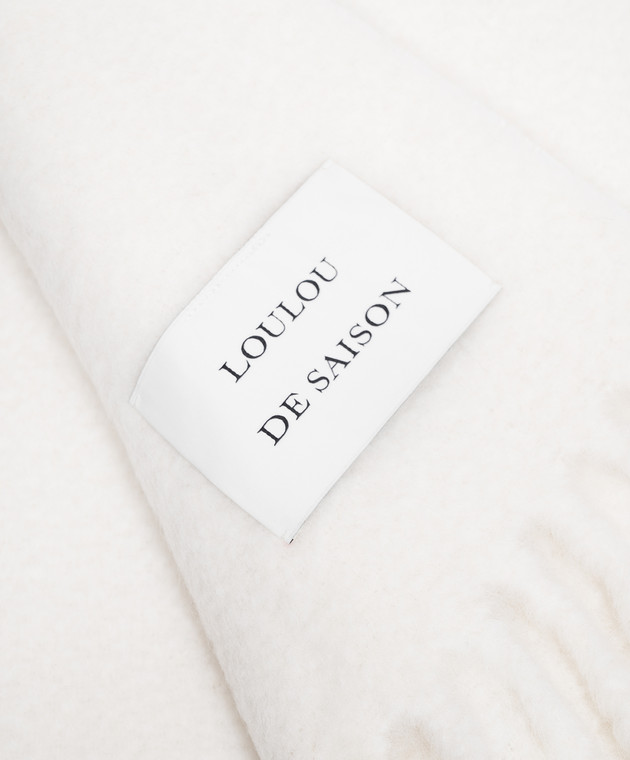 Loulou de Saison Шарф SANTO цвета айвори из шерсти альпаки SANTOLDS изображение 3