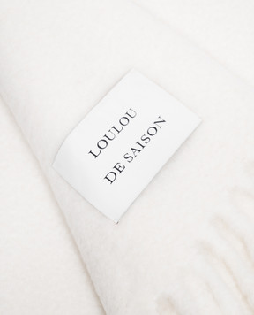 Loulou de Saison Шарф SANTO цвета айвори из шерсти альпаки SANTOLDS