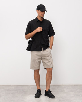 C.P. Company Черная рубашка с короткими рукавами MSH231A005328G