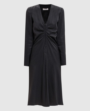 Maison Margiela MM6 Черное платье в логотип шаблон S52DD0103M36007