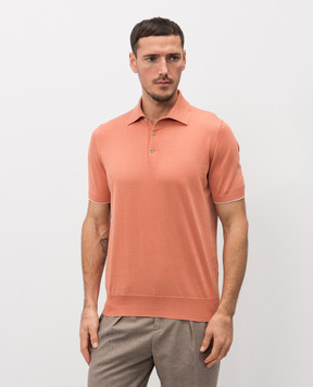 Brunello Cucinelli Оранжевое поло M29800125