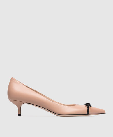Розовые кожаные туфли Bepointy